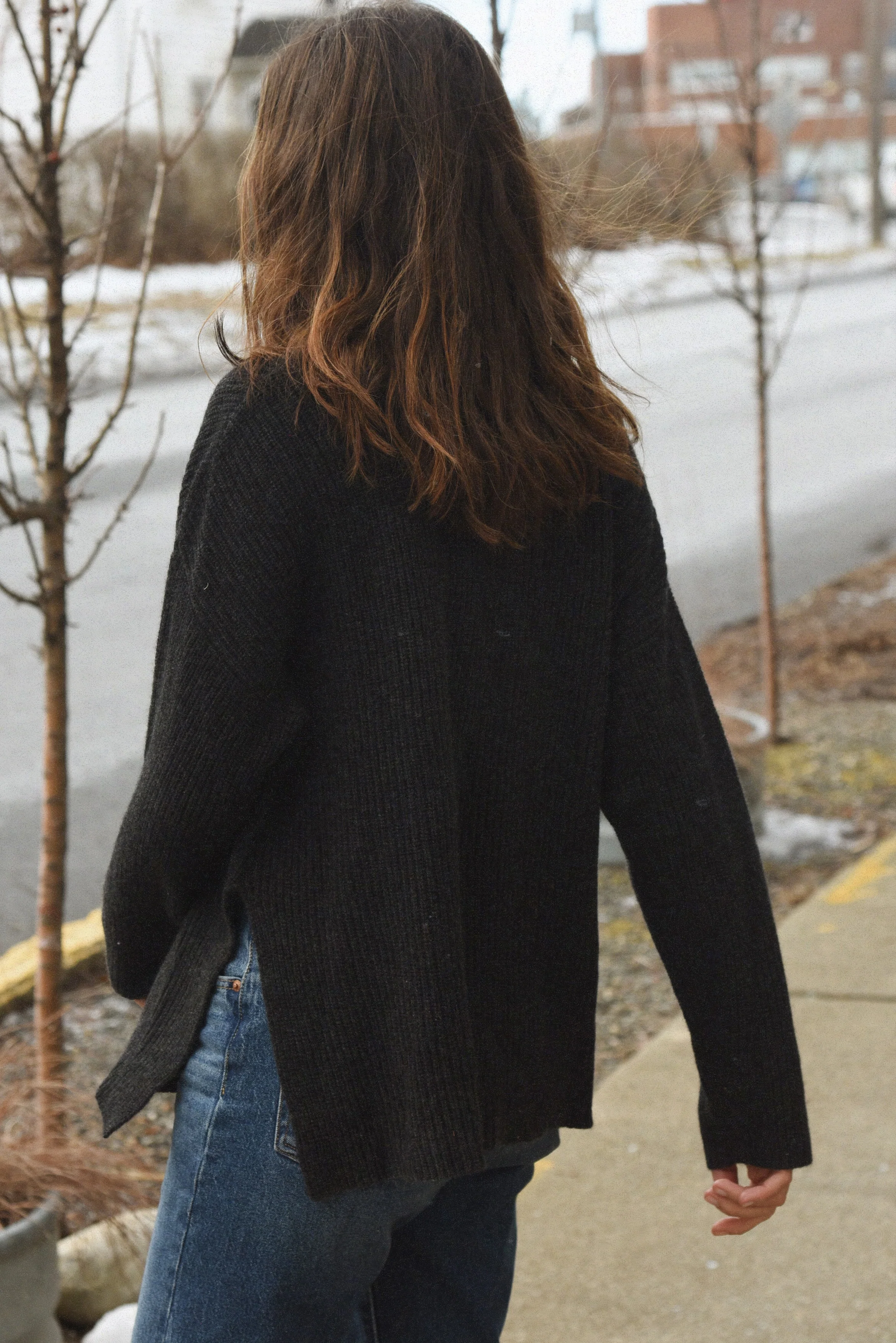 The Cashmere Cozy Half Zip Sweater // Shadow - Image 5