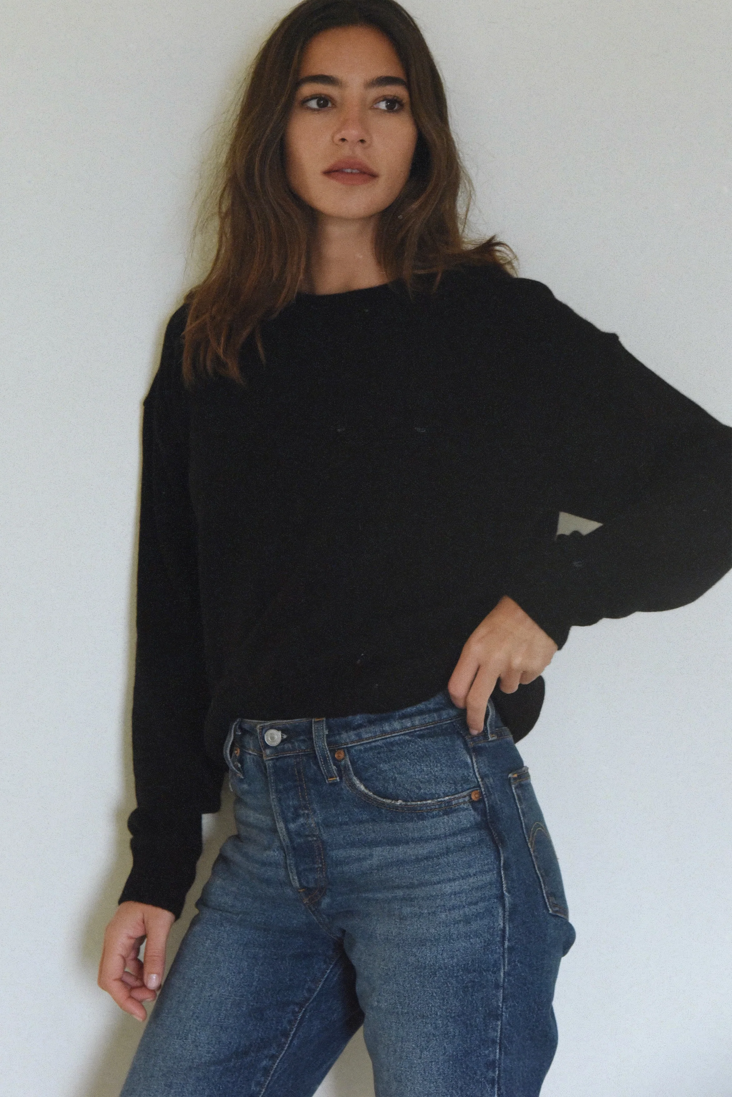 The Cashmere Malaya Crew Neck // Noir - Image 3