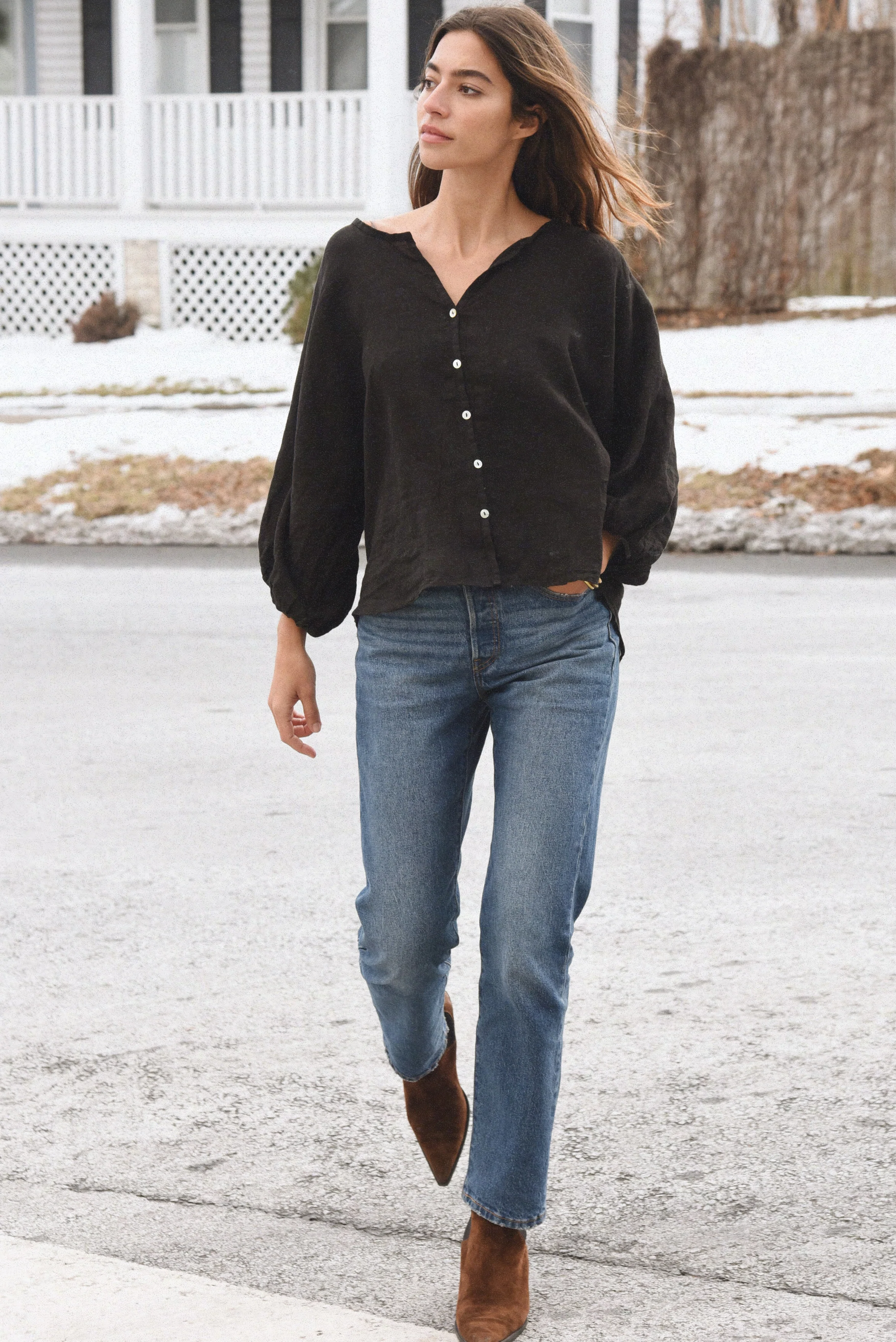 The Lily Blouse // Noir - Image 2